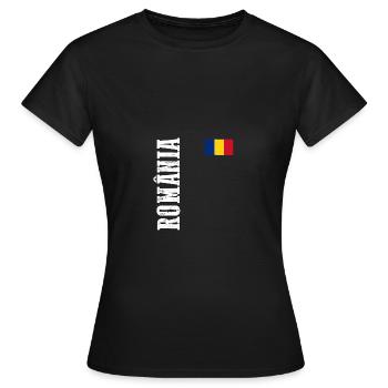 Romanians Romania - Women's T-Shirt - black - Front - AI Model Female 172 dark (172cm)
