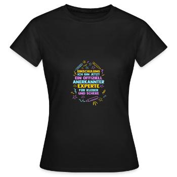 Kindergarten graduates school start school child enrollment - Women's T-Shirt - black - Front - AI Model Female 172 dark (172cm)