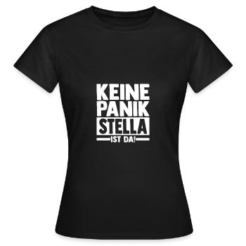 Prénom Stella - T-shirt Femme - noir - Devant - AI Model Female 172 dark (172cm)