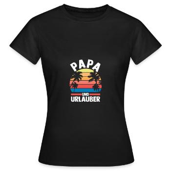 Vacances Vacancier Père Papa - T-shirt Femme - noir - Devant - AI Model Female 172 dark (172cm)