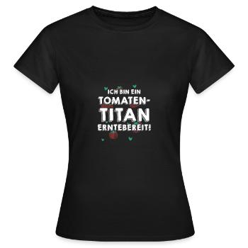 Jardinier Tomate Jardin Fermier - T-shirt Femme - noir - Devant - AI Model Female 172 dark (172cm)