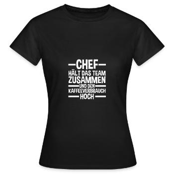 Team Leader Group Leader Team Leader Head of Department - Women's T-Shirt - black - Front - AI Model Female 172 dark (172cm)