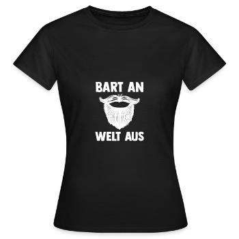 Bearded Bearded Beard - Women's T-Shirt - black - Front - AI Model Female 172 dark (172cm)