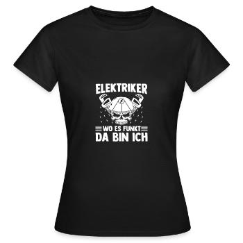 Maître électricien Ingénieur électricien Électricien - T-shirt Femme - noir - Devant - AI Model Female 172 dark (172cm)