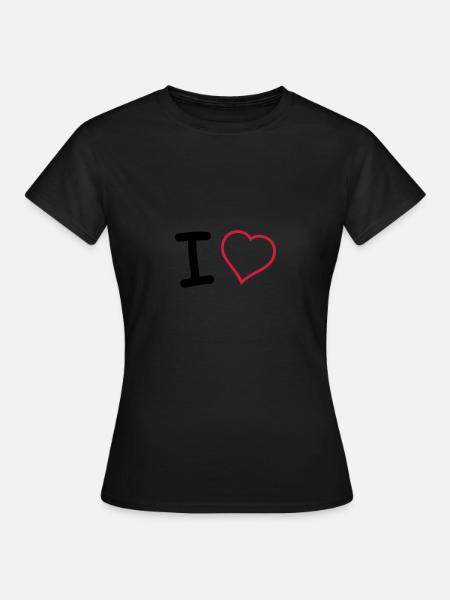 i heart - Frauen T-Shirt - Schwarz