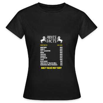 Sternzeichen Widder - Frauen T-Shirt - Schwarz - Vorne - AI Model Female 172 dark (172cm)
