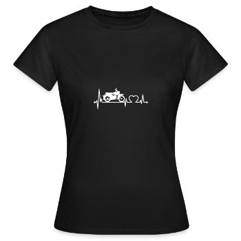Simson Sparrowhawk heartbeat -white- - Women's T-Shirt - black - Front - AI Model Female 172 dark (172cm)