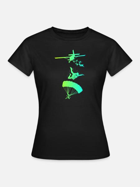 Fallschirmsprung Skydive - Frauen T-Shirt - Schwarz