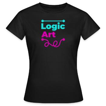 Logik-VS-Grafik - Frauen T-Shirt - Schwarz - Vorne - AI Model Female 172 dark (172cm)