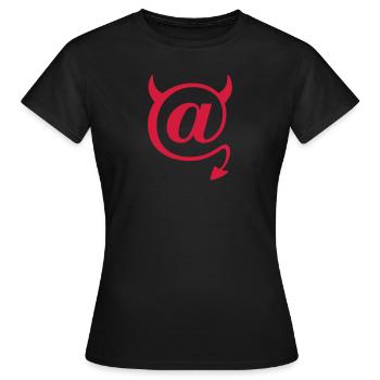 Devil @ Devil Nerd Programmeur de symboles IT - T-shirt Femme - noir - Devant - AI Model Female 172 dark (172cm)
