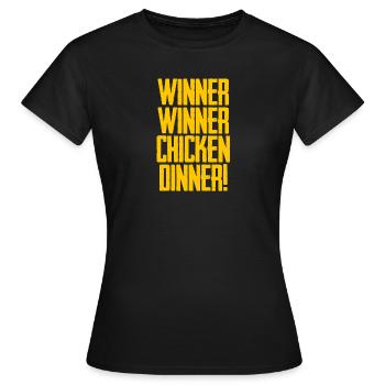 Gewinner Winner Chicken Dinner - Frauen T-Shirt - Schwarz - Vorne - AI Model Female 172 dark (172cm)
