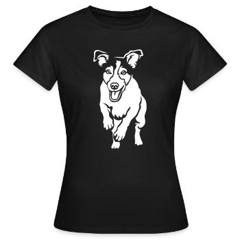 Jack Russell Terrier « Black Edition » - T-shirt Femme - noir - Devant - AI Model Female 172 dark (172cm)