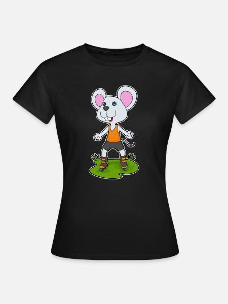 Maus Inline skating Inline skates - Frauen T-Shirt - Schwarz