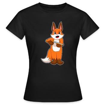 Fox Fusil de chasse - T-shirt Femme - noir - Devant - AI Model Female 172 dark (172cm)