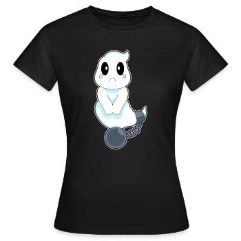 Prisonnier fantôme d’Halloween - T-shirt Femme - noir - Devant - AI Model Female 172 dark (172cm)
