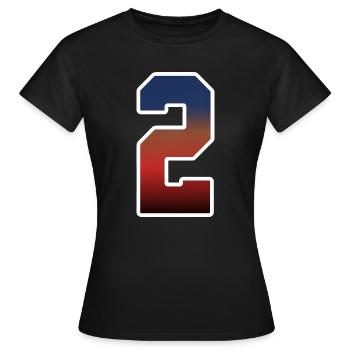2 - Frauen T-Shirt - Schwarz - Vorne - AI Model Female 172 dark (172cm)
