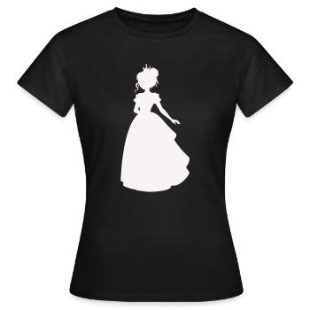 Princesse en robe de bal - T-shirt Femme - noir - Devant - AI Model Female 172 dark (172cm)
