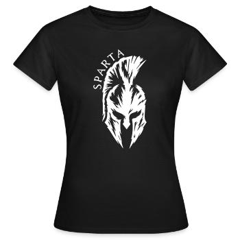 Sparta Casque Spartiate Fitness Guerrier Ancien - T-shirt Femme - noir - Devant - AI Model Female 172 dark (172cm)