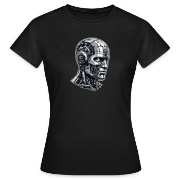 CYBORG - ROBOTICS - Frauen T-Shirt - Schwarz - Vorne - AI Model Female 172 dark (172cm)