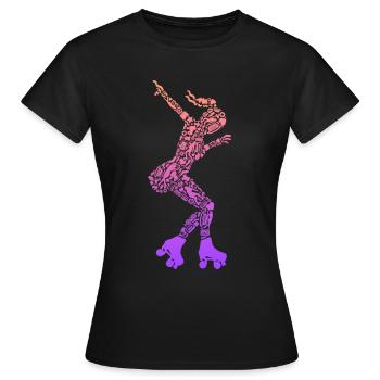 Patins à roulettes Enfants Patins à roulettes Patins à roulettes Filles - T-shirt Femme - noir - Devant - AI Model Female 172 dark (172cm)