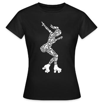 Patins à roulettes Enfants Patins à roulettes Patins à roulettes Femmes - T-shirt Femme - noir - Devant - AI Model Female 172 dark (172cm)