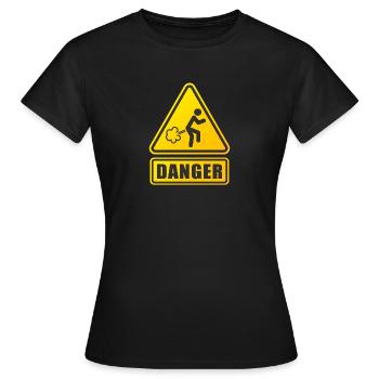Danger de pet - T-shirt Femme - noir - Devant - AI Model Female 172 dark (172cm)