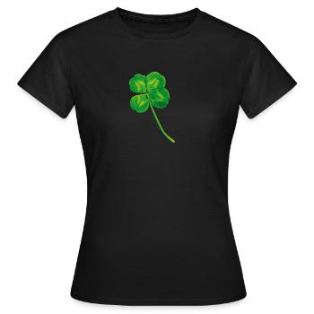 Luck clover - Women's T-Shirt - black - Front - AI Model Female 172 dark (172cm)