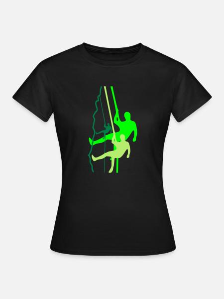 Grimpeur descente en rappel - T-shirt Femme - noir