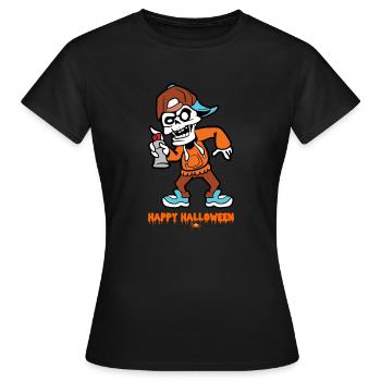 Halloween Skeleton Bone Monster Zombie Horror - Women's T-Shirt - black - Front - AI Model Female 172 dark (172cm)