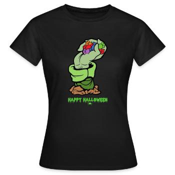Halloween Monster Zombie Horror Trick or Treat - Women's T-Shirt - black - Front - AI Model Female 172 dark (172cm)