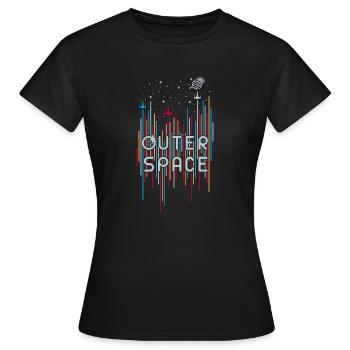 Outer Space 01 - Women's T-Shirt - black - Front - AI Model Female 172 dark (172cm)