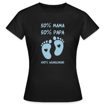 baby_fuesse_wunschkind - Frauen T-Shirt - Schwarz - Vorne - AI Model Female 172 dark (172cm)