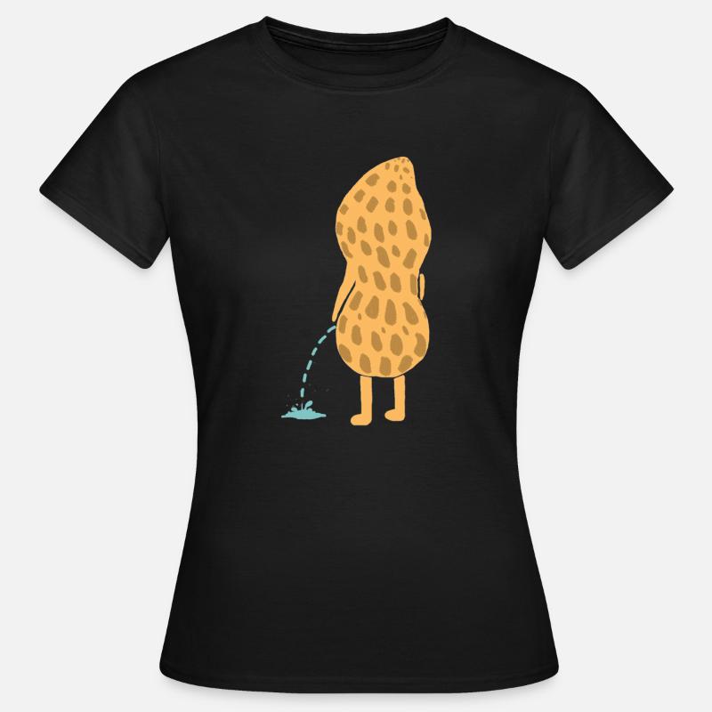 Peenut - peeing peanut - Women's T-Shirt - black