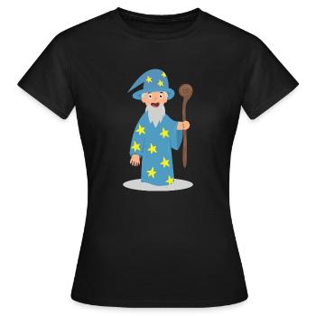 Magier - Frauen T-Shirt - Schwarz - Vorne - AI Model Female 172 dark (172cm)