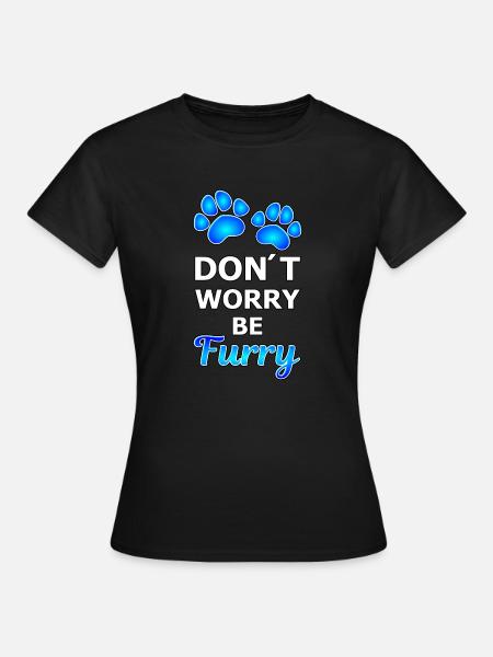 Ne vous inquiétez pas d’être bleu poilu - T-shirt Femme - noir