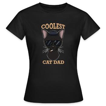 Chat le plus cool Papa I Bombay Cat Papa I Bombay Cat - T-shirt Femme - noir - Devant - AI Model Female 172 dark (172cm)