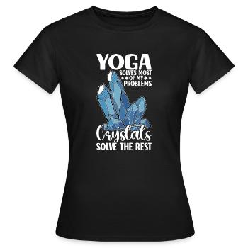 Yoga Yogi Relax - T-shirt Femme - noir - Devant - AI Model Female 172 dark (172cm)