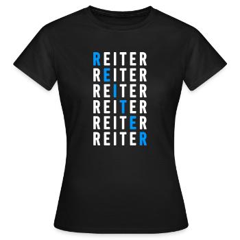 Reiter - Frauen T-Shirt - Schwarz - Vorne - AI Model Female 172 dark (172cm)