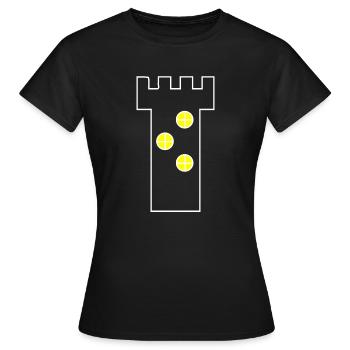 Tour du château - T-shirt Femme - noir - Devant - AI Model Female 172 dark (172cm)
