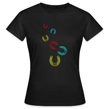 Hufeisen Icon - Frauen T-Shirt - Schwarz - Vorne - AI Model Female 172 dark (172cm)