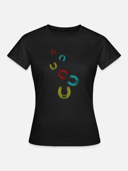 Hufeisen Icon - Frauen T-Shirt - Schwarz