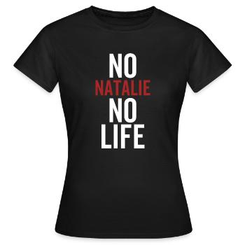 Pas de Natalie Pas de vie - T-shirt Femme - noir - Devant - AI Model Female 172 dark (172cm)
