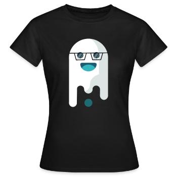 Fantomatique avec des lunettes - T-shirt Femme - noir - Devant - AI Model Female 172 dark (172cm)