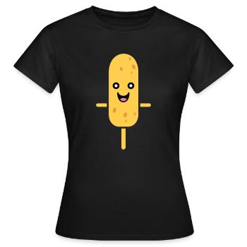 Mais Hundefutter - Frauen T-Shirt - Schwarz - Vorne - AI Model Female 172 dark (172cm)