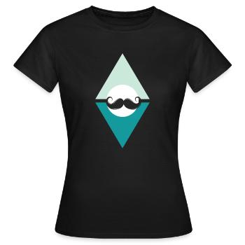 Bart Sir Schnurrbart - Frauen T-Shirt - Schwarz - Vorne - AI Model Female 172 dark (172cm)