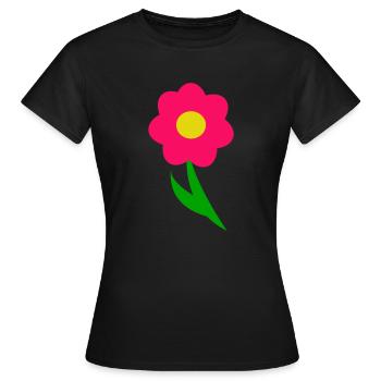 Blume - Frauen T-Shirt - Schwarz - Vorne - AI Model Female 172 dark (172cm)