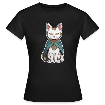 Sorcier du chat - T-shirt Femme - noir - Devant - AI Model Female 172 dark (172cm)