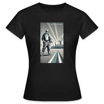 Hiphoper 127 0 0 1 is my hood - Frauen T-Shirt - Schwarz - Vorne - AI Model Female 172 dark (172cm)