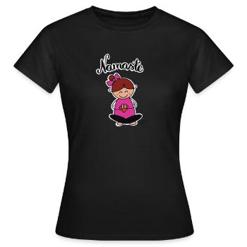 Yoga-Lotte - Frauen T-Shirt - Schwarz - Vorne - AI Model Female 172 dark (172cm)