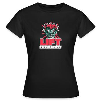 Heben Sie wie ein Biest - Frauen T-Shirt - Schwarz - Vorne - AI Model Female 172 dark (172cm)